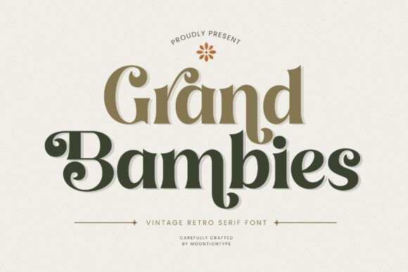 Grand Bambies: A Bold Retro Serif for Timeless Design