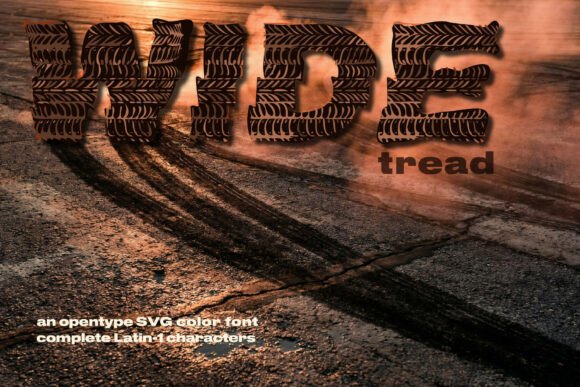 Wide Tread: The Gritty Color Font for High-Impact Branding